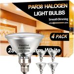 Vannise PAR38 Halogen Flood Light 100W 120V, High Output 1800LM PAR38 Flood Light Bulbs Warm White 2800K, 100W PAR38 Dimmable E26 Base, Long Lasting Halogen PAR38 Outdoor Flood Light Bulbs Indoors
