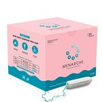 Menarche 100% Organic Cotton Tampons For Women (20 piece) Heavy Flow | FDA approved | Biodegradable | Highly Absorbent | Super Soft & Comfortable | Rash & Stain Free