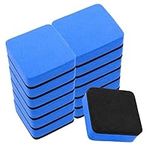 cobee Mini Dry Erase Erasers, 12 Pcs Magnetic Whiteboard Dry Erasers Chalkboard Cleaner Wiper with Thick Felt Pad Small Dry Erase Erasers for Teacher Classroom School Office Supplies(Dark Blue)