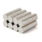 Yizhet 50 Pcs Neodymium Strong Magnets Cylinder Neodymium Magnet 8mm dia x 1mm thick for Arts, Crafts, Hobbies, Home and Office