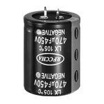 sourcing map 450V 470uF Snap in Electrolytic Capacitor, 2 Pin Audio Amplifier Aluminum Electrolytic Capacitor for Filter Audio Smart Home Appliances Electronic Component(Black,46x35mm)
