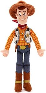 Disney Store Peluche Mediano de Woody, Toy Story, Altura: 47 cm, Woody de Peluche, el Famoso Vaquero Luce su Atuendo típico, con Detalles Bordados y un Acabado de Tacto Suave