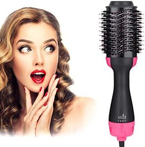 AU Plug Hair Blow Dryer Brush, GuanfeiTech 3 in 1 One Step Hair Dryer and Volumizer Hot Air Brush Anti-scald Negative Ion Hair Straightener Brush Comb Curler Styler for All Hair Types