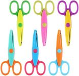 6 PCS Craft Kids Scissors, Decorative Paper Edge Scissors Set, Safety Zig Zag Scissors Perfect for Toddler, Teachers, Art Craft Supplies, Scrapbooking