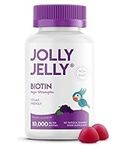 Biotin Gummies 10,000mcg - Potent Formula for Hair Skin and Nails, Tapioca Base, Grape Flavour - Halal, Non GMO - 60 Vegan Gummies.