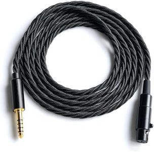 Fezzlo Balanced Upgrade Cable,4-Pin Mini XLR Connector,4-Strand Soft Cotton Yarn Cover AUX Cord Compatible with Sennheiser HD490 PRO HD480 PRO Headphones for Musicians Audiophiles 4.4mm 4.9ft