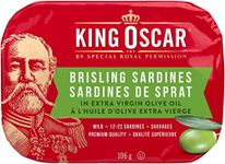 King Oscar, Brisling Sardines in Extra Virgin Olive Oil, 106 Gram Cans (Pack of 12)