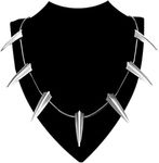 ABONDEVER Men Necklace Cosplay 14K Plated Stainless Steel Cosplay King Boys Chain Choker Necklace-Silver, Metal, No Gemstone