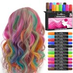 Jim&Gloria Dustless Hair Chalk Gifts for Teen Girl Makeup Kit - Washable Dye Temporary Hair Color Christmas for Teens Age 14 15 16 17 18 19 Year Old Girl Birthday Gift - Teen Girl Gifts Trendy Stuff