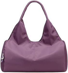 forestfish Yoga Gym Bag for Women with Shoes Compartment & Wet Dry Storage Pockets Lightweight Duffel Bag, Purple
