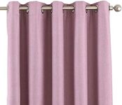Riva Home Eclipse Blackout Eyelet Curtains, Polyester, Mauve, 46 x 54 (117 x 137 cm)