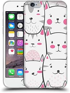 Head Case Designs Officially Licensed Haroulita Happy Cats Cats and Dogs Soft Gel Case Compatible with Apple iPhone 6 / iPhone 6s