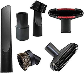 Vacuum Hose Attachments Accessories Brush Nozzle Crevice Tool for 1 1/4 inch & 1 3/8 inch Standard Vacuum Parts 6 pcs Household Cleaning Kit (black)