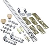 National Hardware N343-731 Complete Double Folding Door Hardware Set, 60-Inch, White, for Indoor Use, Boxed