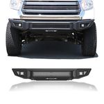 IRONBISON Front Bumper Fit 2014-2021 Toyota Tundra (Exclude Radar Blind Spot Monitoring Systems) Pickup Truck Tundra Bumper Guard with 2 LED Fog Lights Can Add 30��” LED Light Bar Fine Texture Black