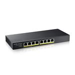 Zyxel 8-Port GbE PoE Smart Hybrid Mode Switch | Standalone or Nebula Cloud | 60 Watt 802.3at | Desktop | Fanless [GS1915-8EP]