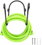 AMAZIO® Hose Pipe Hanger Heavy Duty Hose Stand Iron Rod Rustproof Wall Mounted Watering Hose Holder/Garden Pipe Stand/Watering Hose Reel Holds over 150ft Water Hose Mount For Indoor/Outdoor