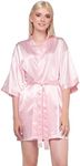 Turquaz Women's Bride Bridesmaids Robe - Satin Kimono Robes for Wedding & Bridal Party Silk Like Lightweight Robes for Women