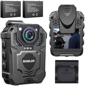 BOBLOV T5 1296P Cámara Corporal con grabación de Audio y visión Nocturna, Tarjeta de Memoria de 64 GB Cámara Corporal portátil para aplicación de la Ley, grabación en Bucle, protección de Archivos