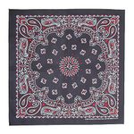 CTM Multi colour Paisley Bandana, Navy with Red