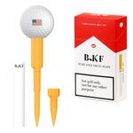 BKF Funny Golf Tees Plastic Unbreakable 3 1/4 +1 1/2 Inch Foldable (Pack of 10) Unique Golf Accessories Golf Gifts for Men Golfers Who Have Everything