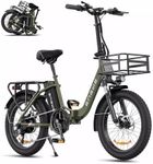 ENGWE Electric Bike for Adults 20" Foldable Electric Bicycle Trekking Step-through City E-Bike 36V 15.6Ah Removable Battery (Green)