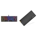 Ant Esports MK1200 Mini Wired Mechanical Gaming Keyboard with RGB Backlit Lighting and 60% Compact F