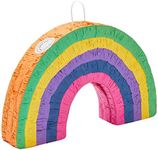 Rainbow Pinata for Pride, Baby Shower, Kids Birthday Party Decorations, (Small, 16.8 x 3.0 x 10.7 Inches)