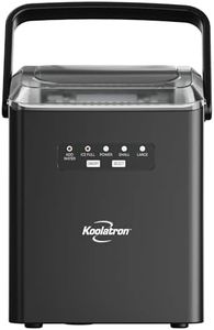 Koolatron Countertop Ice Machine | Portable Ice Maker | 12 kg of ice each day | 8 Ice Cubes Ready in 7 mins | 2 Sizes Of Ice Pellets | Ice Scoop & Basket Included | Self-Cleaning | Black