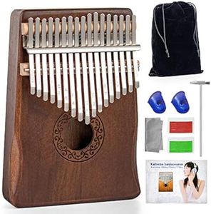 Kalimba Thumb Piano 17 Keys - Ucuber Portable Easy Operation Piano with Engraved Notes, Learning Instruction, Best Gift Christmas Day Mbira Hurdy Gurdy for Kids Adult Beginners Professional