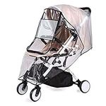 HomeChi Stroller Rain Cover, Universal Size Stroller Weather Shield Waterproof Windproof Dust Resistant Durable Protection Travel-Friendly with Eye Screen Pushchair Rain Cover Accessory Outdoor Use