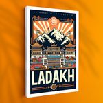 Ritwika's Ladakh Architecture Place Quote Artwork - Gallery Wrapped Canvas Painting | For Home And Office Decor & Gifting To Friends And Loved Ones | Size Starts From 12" x 18" Inch, Set of 1