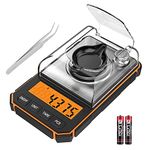 KeeKit Digital Pocket Scale, 50g 0.001g Professional Milligram Scale, Portable Jewelry Scale with 50g Calibration Weight, Weighing Pan, Tare & LCD Backlit Display (Battery/Tweezers Included)
