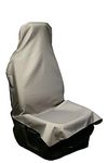 TOWN & COUNTRY COVERS | Fast Fit Universal Seat Cover - Car Seat Cover, Fast Slip-On, Car Seat Protector, Ideal For Mechanics, Car Seat Covers, Waterproof, Oil & Mud Resistant, Simple Fit (Grey)