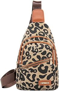 Long Keeper Bolso de Hombro Antirrobo Para Mujer Hombre, Cuero Sintetico Mochila Cruzada Pecho Sling Bag Bolso Bandolera para Viaje Senderismo Deportiva Outdoor