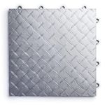 RaceDeck RD24ALLY Diamond Plate 24 Pack Durable Interlocking Modular Garage Flooring Tile, Alloy, Piece