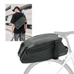 Locisne Multi-in-One Bicycle Black Bag, Multiple Pockets Spacious Design with Large Capacity, Waterproof Scratch-Resistant Materials, Crossbody Strap Handle Cycling Adventures Outdoor Explorations