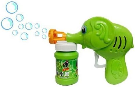 west feen Kid's Ben 10 Elephant Hand Pressing Bubble Gun Toy with Liquid (Multicolour)