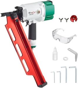KingOu Mexican Style NR2183 21 Degree Aluminum Magazine Framing nail gun, Pneumatic Framing Nailer, 2-Inch up to 3-1/4-Inch Plastic Collated Full Head Framing Nails, Framing, Wooden House Building