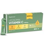 Liposomal Vegan Vitamin C Liquid Sachets - 1000mg Natural Lime Flavour 14 Liquid Sachets - 5ml Per Sachet (Not Vitamin C Effervescent) Sugar-Free, & High Strength - Highly Bioavailable Vitamin C