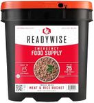 READYWISE - Chicken, Beef, Pork & Rice Emergency Food Supply Bucket, Freeze-Dried Survival Meals, Camping & Hiking Essentials, Long Term Meal, 48 Meat & 40 Rice Servings, Up to 25 Year Shelf Life