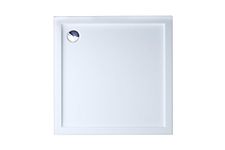 Durovin Bathrooms 700 x 700 x 40mm Shower Tray, Light Sturdy,Acrylic, Glossy White Finish –Square Shape