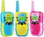 BATURU Walkie Talkies for Kids 3 Pack, Girls Toys Age 6-8 8-10 Birthday Gifts, Indoor Play, Outdoor Camping & Hiking, Toddler Walkie Talkies Age 3-5, Easy to Use, 22 Channels, 3 Miles Range