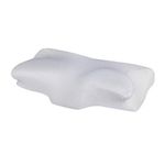 Nebula Contoured Orthopaedic Pillow with Cervical Spine and Neck Alignment, Soft Memory Foam Cushion for Side, Back, and Stomach Sleepers, Includes Pillowcase Cover (White)