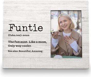 FLDAS Aunt Picture Frame 8x10, Auntie Picture Frames, Funny Aunt Gifts, Mothers Day Gifts for Aunt Auntie, Aunt Picture Frame from Niece Nephew, Funtie the Fun Aunt Like a Mom Photo Frame 4X6