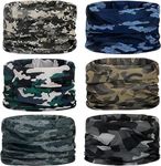 Neck Gaiter Face Mask Men Women Seamless Bandana Face Scarf Skull Mask Balaclava (A-Como 5)