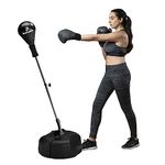 Punching Bag with Stand, Boxing Bag for Adults and Teens - Height Adjustable - Speed Bag - Great for MMA Training, Boxing Equipment, Workout Equipment, Stress Relief & Fitness