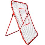 FITPLAY Pitch Back Baseball/Softball Rebounder, 6x4Ft Baseball Rebounder Net With Strike Zone, Adjustable Angles Softball Pitch Back Net Practice Pitching, Catching, Throwing, Easy Foldable To Carry