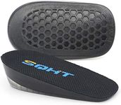 SQHT's Height Increase Insole - Gel Heel Shoe Lift Inserts, Achilles Tendon Cushion for Men and Women (Large (1" Height))