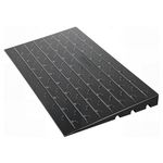 VEVOR Rubber Threshold Ramp, 3" Rise Threshold Ramp Doorway, 3 Channels Cord Cover Rubber Solid Threshold Ramp, Transitions Rubber Angled Entry Rated 2200 Lbs Load Capacity for Wheelchair and Scooter